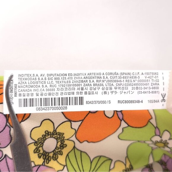 ZARA Women’s Multicolor Floral Sweetheart Neck Sexy Mini Dress 8342/370 SMALL - Picture 14 of 16